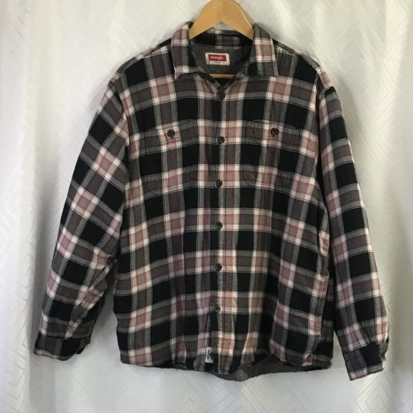 Wrangler Other - MEN Fleece Lined Flannel Jacket Size Large